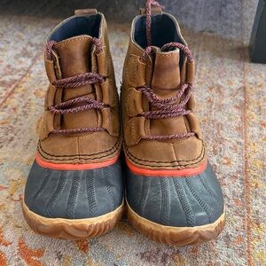 Brown and Black Boots